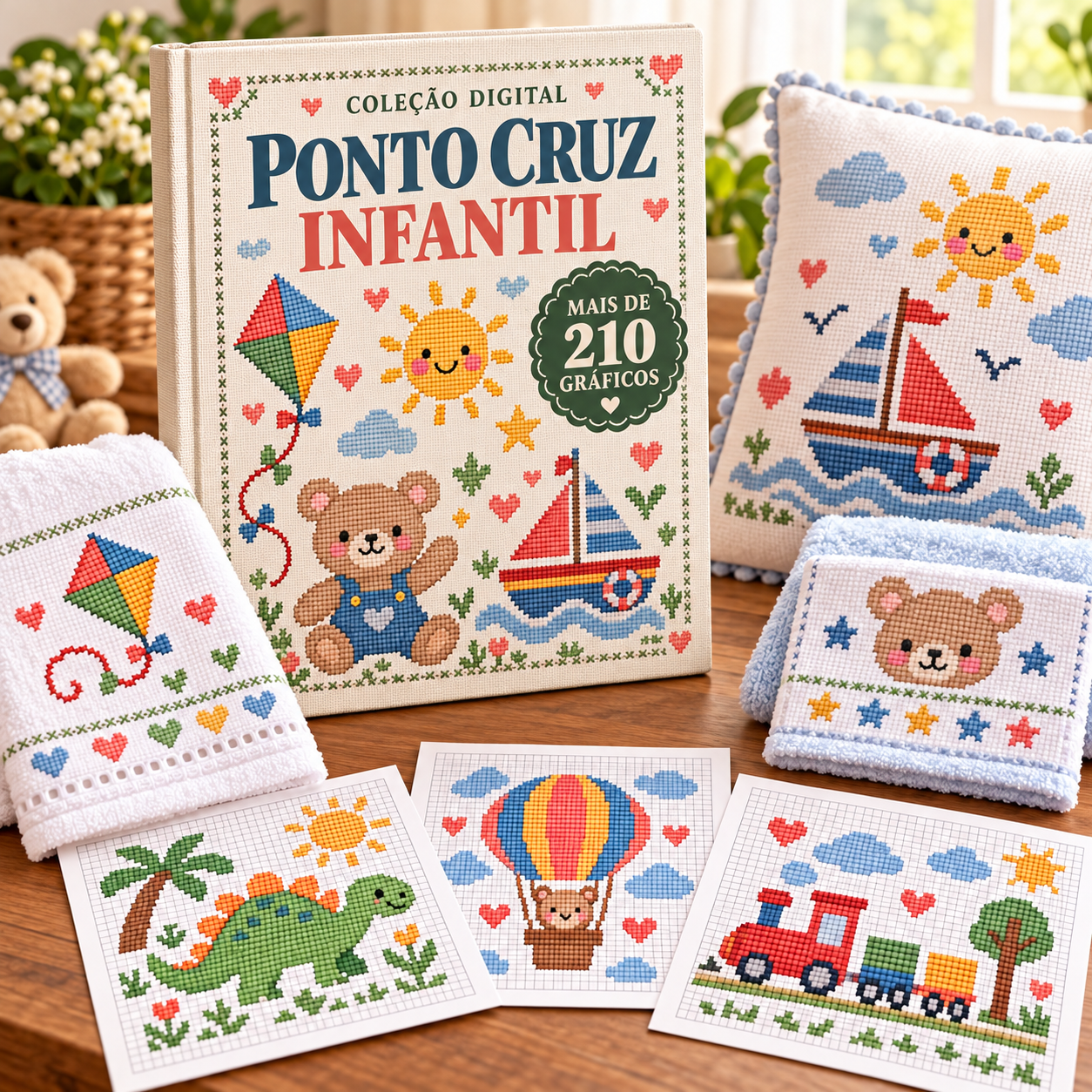 Capa da coleção Ponto Cruz Infantil